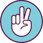 Half closed hand with index and middle finger pointing out to represent scissors.